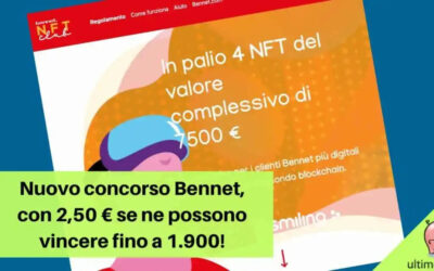 CONCORSO NFT BENNET 2023, CON 2 EURO SE NE POSSONO VINCERE 1.900: ECCO COME PARTECIPARE!